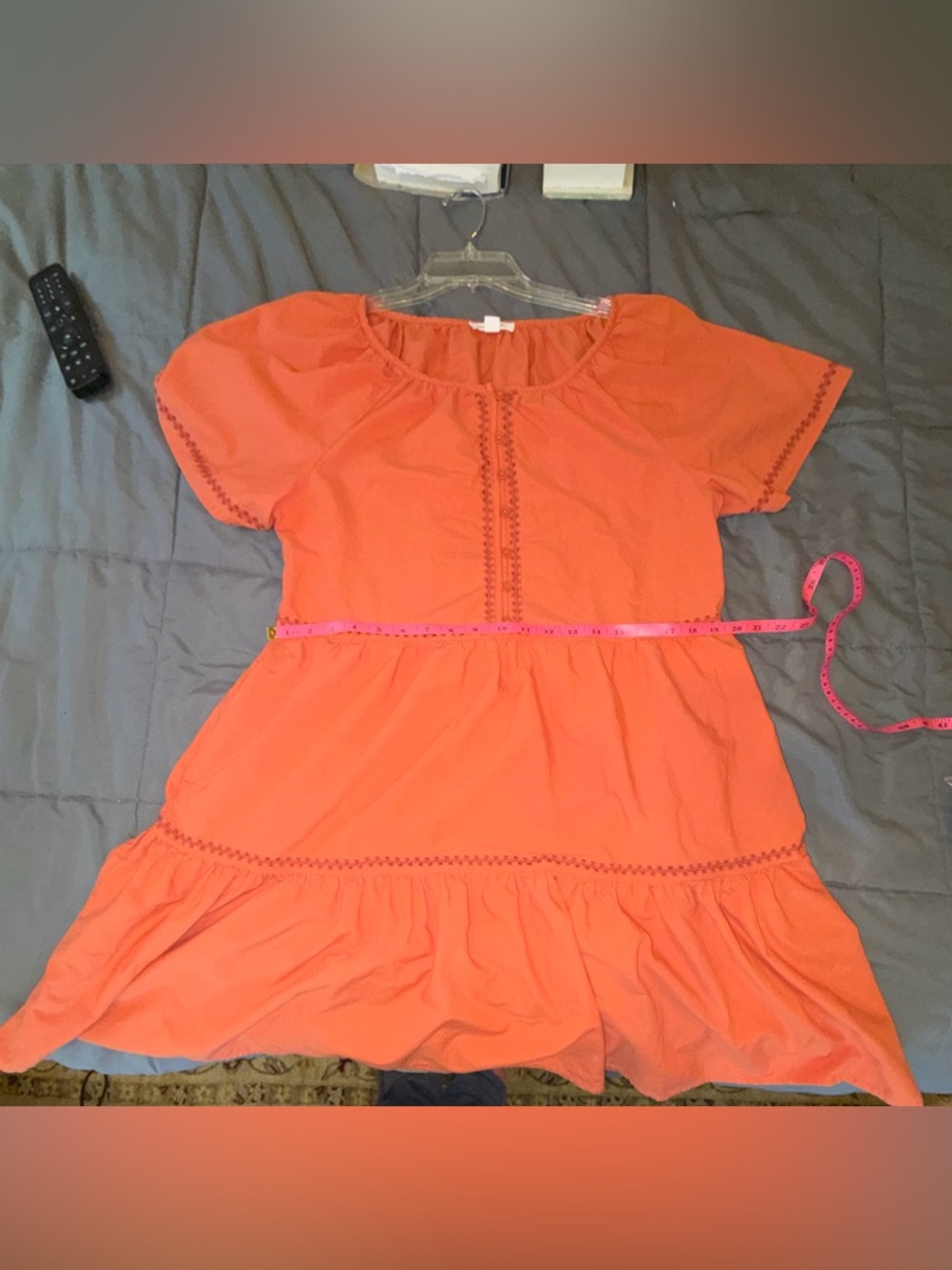 Beach Lunch Lounge Arden Dress Orange Size M w/ Pockets - Picture 7 of 8